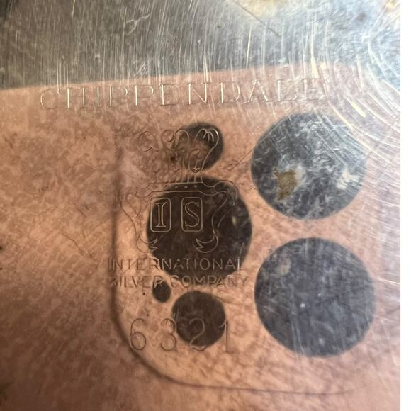 Vintage Chippendale International Silver Co Plated Serving Tray Platter - Picture 8 of 13